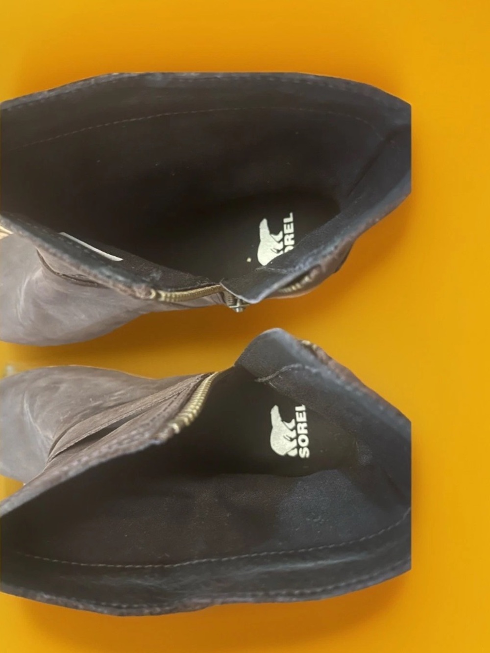 🤎 Sorel Cate Zip Leather & Suede Ankle Booties – Women’s Size 8.5 🤎🥾 - Picture 7 of 10